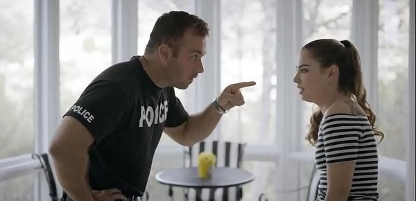  Bobbi Dylan and her fiancee finally meet her cop brother in law.He knew Bobbis past so he exploited and fuck her to keep her dirty secret untold.